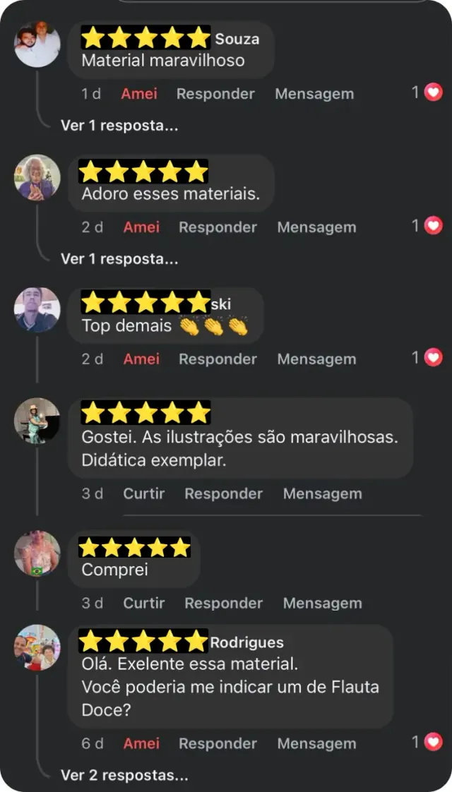 Feedback 1 sobre o material de músicas da Disney para teclado